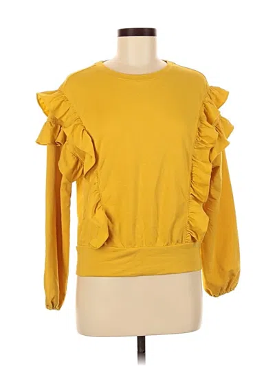 Pre-owned Ann Taylor Sweatshirt In Yellow