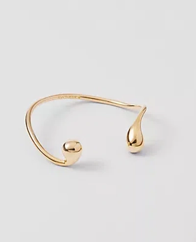 Ann Taylor Swirl Metal Cuff Bracelet In Gold