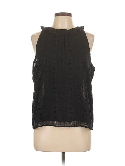 Pre-owned Ann Taylor Tank Top Black Halter Neckline Tops