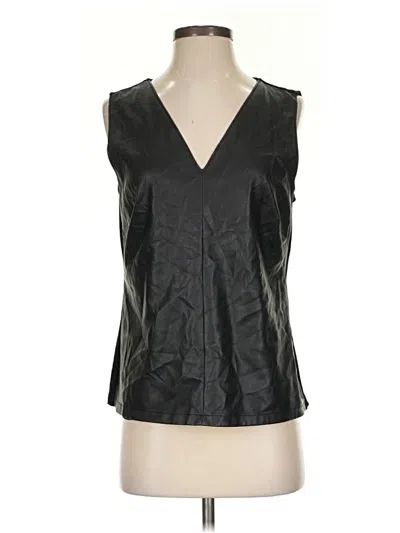 Pre-owned Ann Taylor Tank Top Black Plunge Neckline Tops