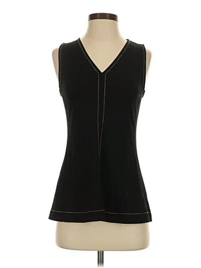 Pre-owned Ann Taylor Tank Top Black Plunge Neckline Tops