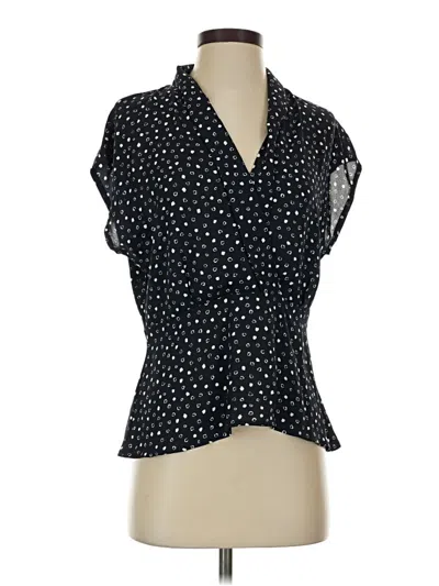 Pre-owned Ann Taylor Tank Top Black Plunge Neckline Tops