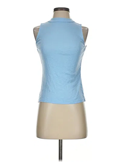 Pre-owned Ann Taylor Tank Top Blue Halter Neckline Tops