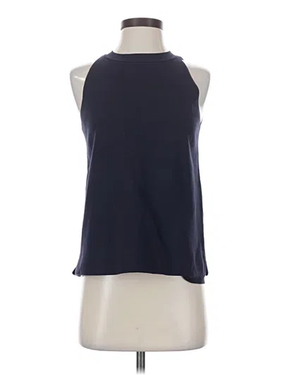Pre-owned Ann Taylor Tank Top Blue Halter Neckline Tops