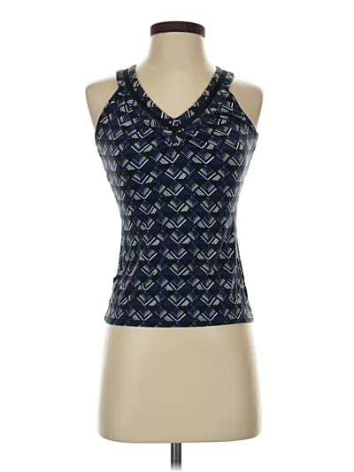 Pre-owned Ann Taylor Tank Top Blue Halter Neckline Tops