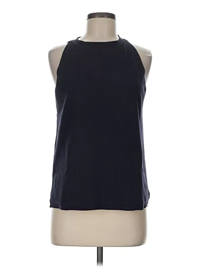Pre-owned Ann Taylor Tank Top Blue Halter Neckline Tops