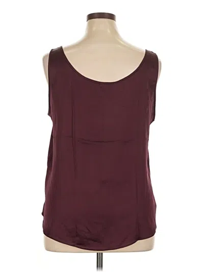 Pre-owned Ann Taylor Tank Top Burgundy Strapless Neckline Tops