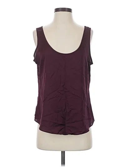 Pre-owned Ann Taylor Tank Top Burgundy Strapless Neckline Tops