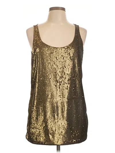 Pre-owned Ann Taylor Tank Top Gold Halter Neckline Tops