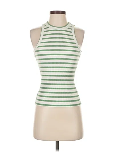 Pre-owned Ann Taylor Tank Top Green Halter Neckline Tops