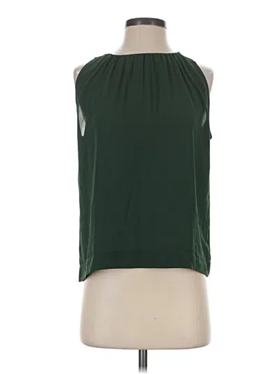 Pre-owned Ann Taylor Tank Top Green Halter Neckline Tops