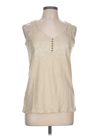 Pre-owned Ann Taylor Tank Top Ivory Halter Neckline Tops