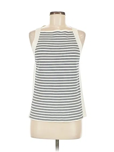 Pre-owned Ann Taylor Tank Top Ivory Halter Neckline Tops In White