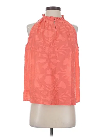 Pre-owned Ann Taylor Tank Top Orange Halter Neckline Tops
