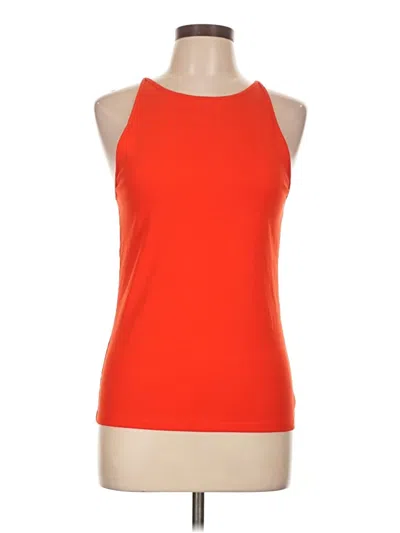 Pre-owned Ann Taylor Tank Top Orange Halter Neckline Tops