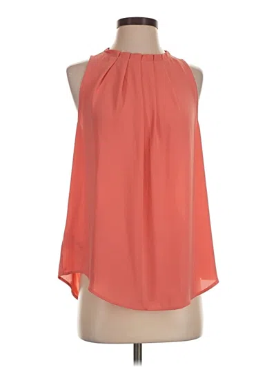 Pre-owned Ann Taylor Tank Top Orange Halter Neckline Tops