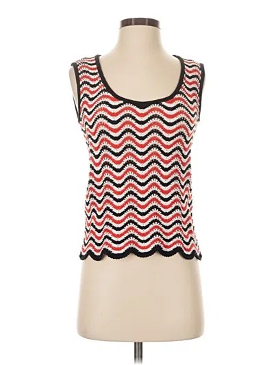 Pre-owned Ann Taylor Tank Top Orange Scoop Neck Tops