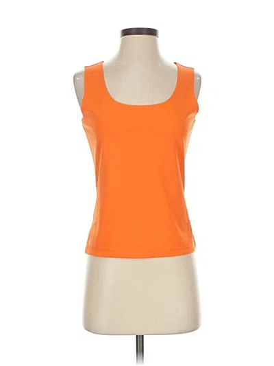 Pre-owned Ann Taylor Tank Top Orange Square Neckline Tops
