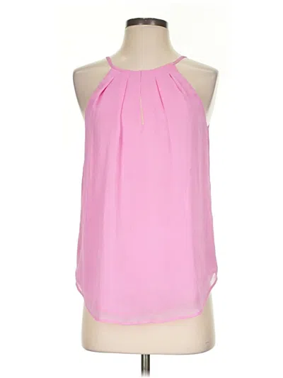 Pre-owned Ann Taylor Tank Top Pink Halter Neckline Tops