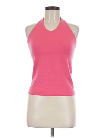 Pre-owned Ann Taylor Tank Top Pink Halter Neckline Tops