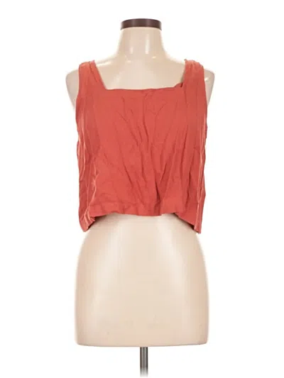 Pre-owned Ann Taylor Tank Top Red Strapless Neckline Tops