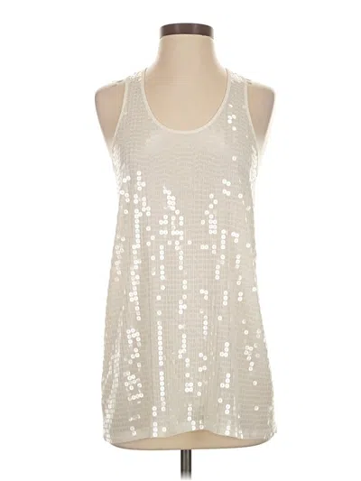 Pre-owned Ann Taylor Tank Top Silver Halter Neckline Tops