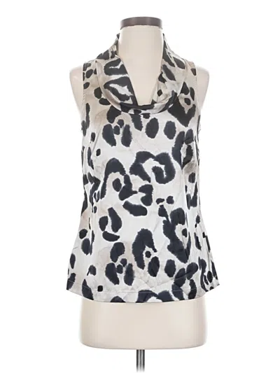 Pre-owned Ann Taylor Tank Top Silver Halter Neckline Tops