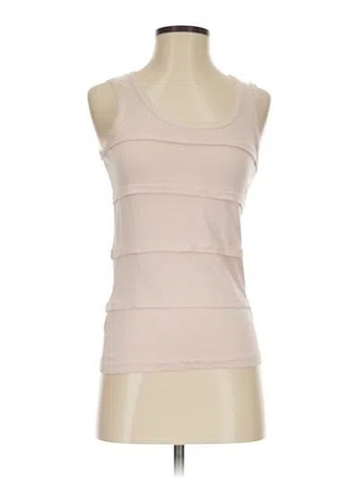 Pre-owned Ann Taylor Tank Top Tan Scoop Neck Tops In Brown