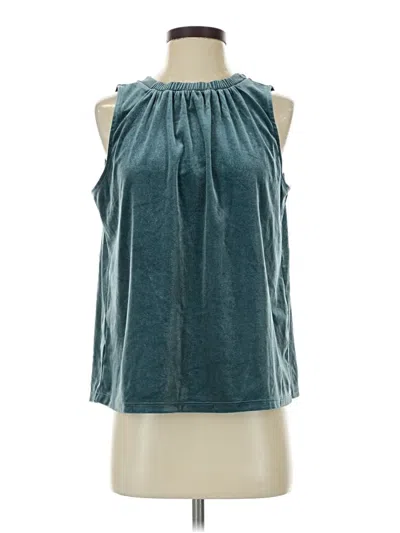 Pre-owned Ann Taylor Tank Top Teal Halter Neckline Tops