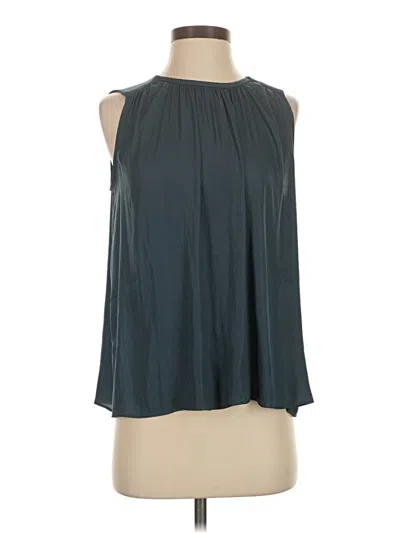 Pre-owned Ann Taylor Tank Top Teal Halter Neckline Tops In Blue