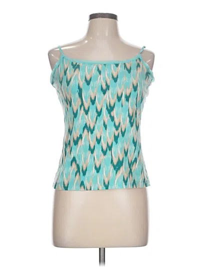 Pre-owned Ann Taylor Tank Top Teal Strapless Neckline Tops