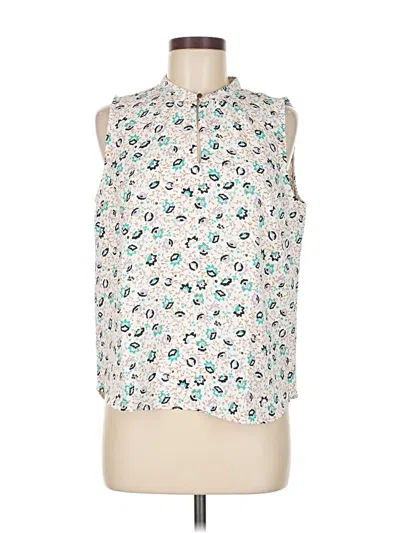 Pre-owned Ann Taylor Tank Top White Tie Neck Tops