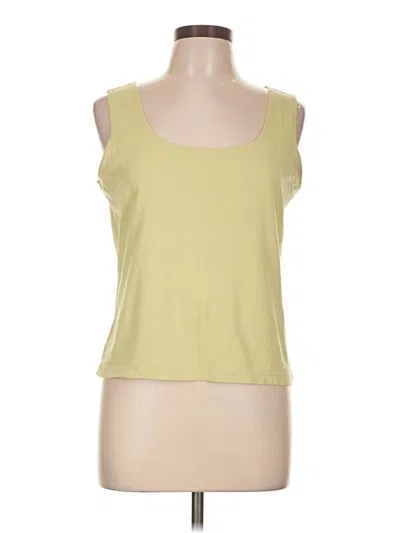 Pre-owned Ann Taylor Tank Top Yellow Strapless Neckline Tops