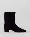 Ann Taylor Tapered Heel Suede Bootie In Black