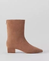 Ann Taylor Tapered Heel Suede Bootie In Smoky Taupe