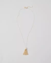 Ann Taylor Tassel Necklace In Goldtone