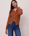 Ann Taylor Textured Cardigan In Brown