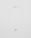 Ann Taylor Textured Metal Disc Pendant Necklace In Silver