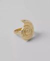 Ann Taylor Textured Metal Shell Ring In Goldtone