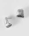 Ann Taylor Textured Rectangle Stud Earrings In Silver