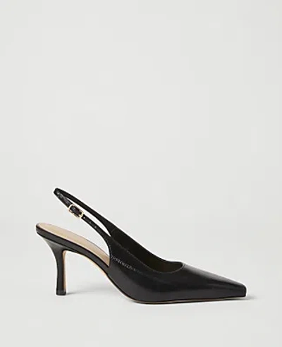 Ann Taylor Textured Slingback Pump In Black