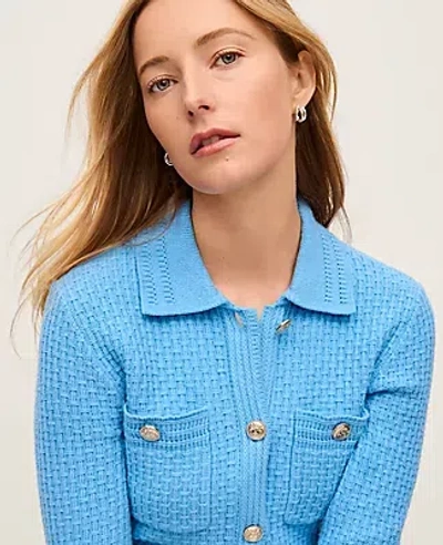 Ann Taylor Textured Stitch Sweater Jacket In Multi