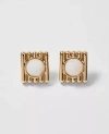 Ann Taylor Textured Stone Stud Earrings In Gold