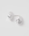 Ann Taylor Textured Teardrop Earrings In Silvertone