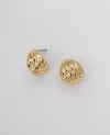 Ann Taylor Textured Teardrop Stud Earrings In Goldtone