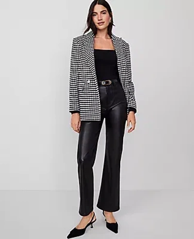 Ann Taylor The Ankle Boot Faux Leather Pant In Black