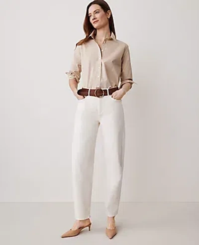 Ann Taylor The Barrel Jean In Ivory