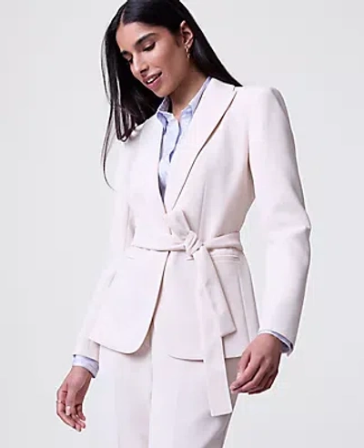 Ann Taylor The Belted Blazer In White