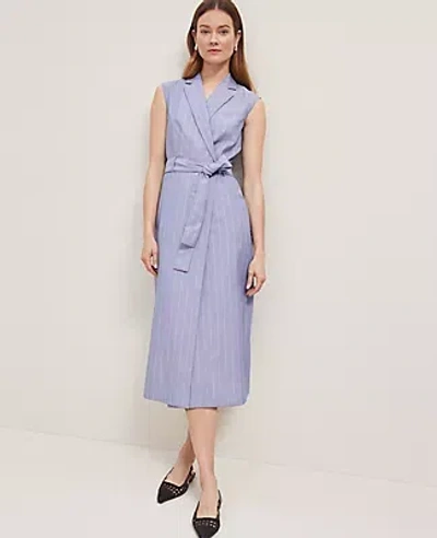 Ann Taylor The Belted Blazer Wrap Dress In Velvet Morning