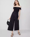 Ann Taylor The Belted Cropped Palazzo Pant In Black